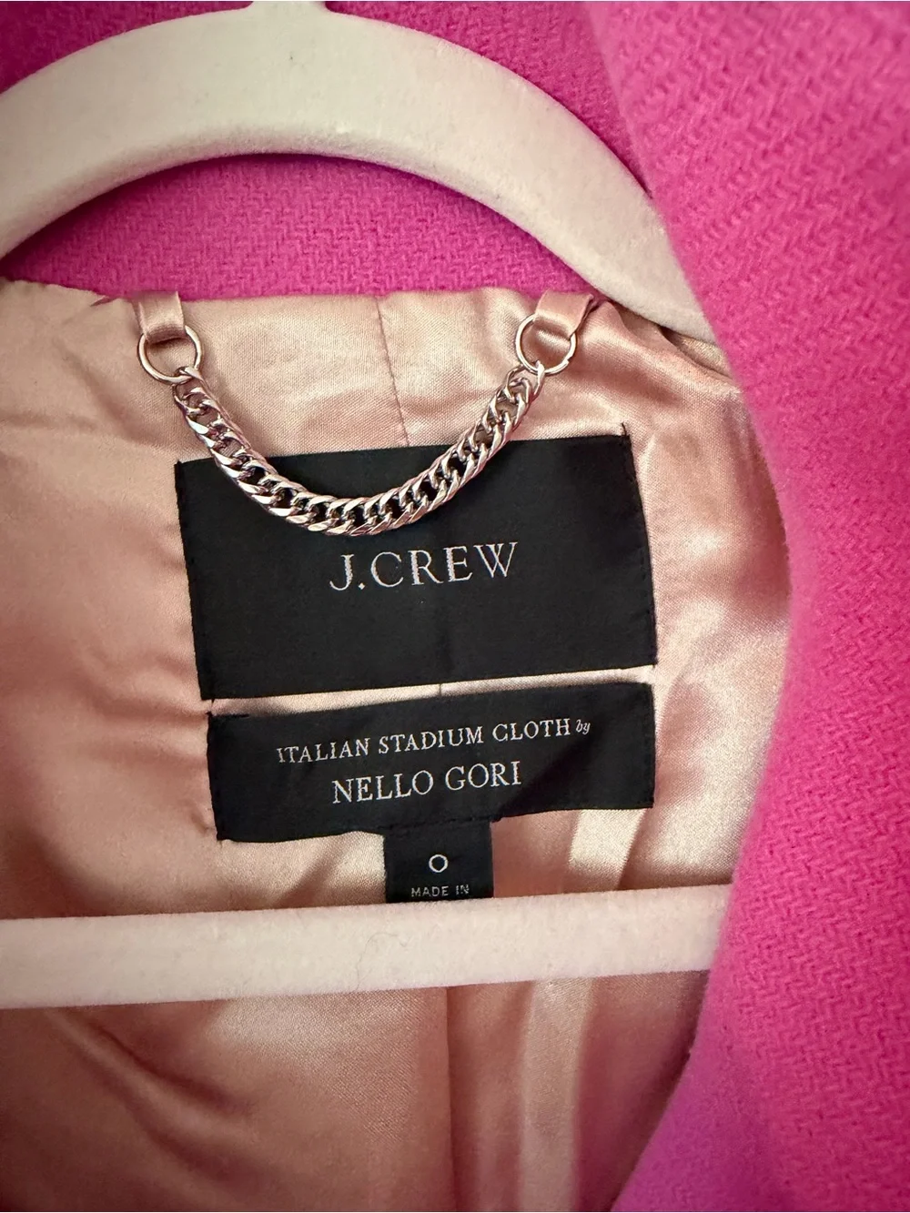 J. Crew City Coat in Pink